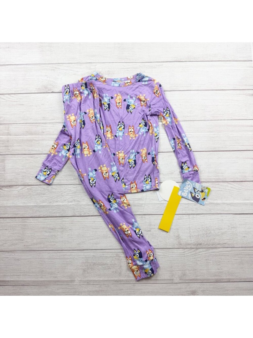 Bluey Girls Purple Viscose Pajama Set Long Sleeve Pants 2-Piece NWT 8